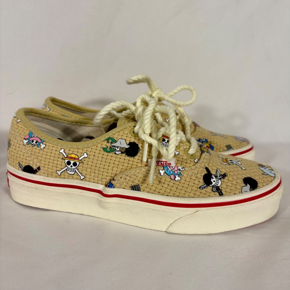 Vans Authentic One Piece Collaboration Straw Woven Anime Skater Shoes